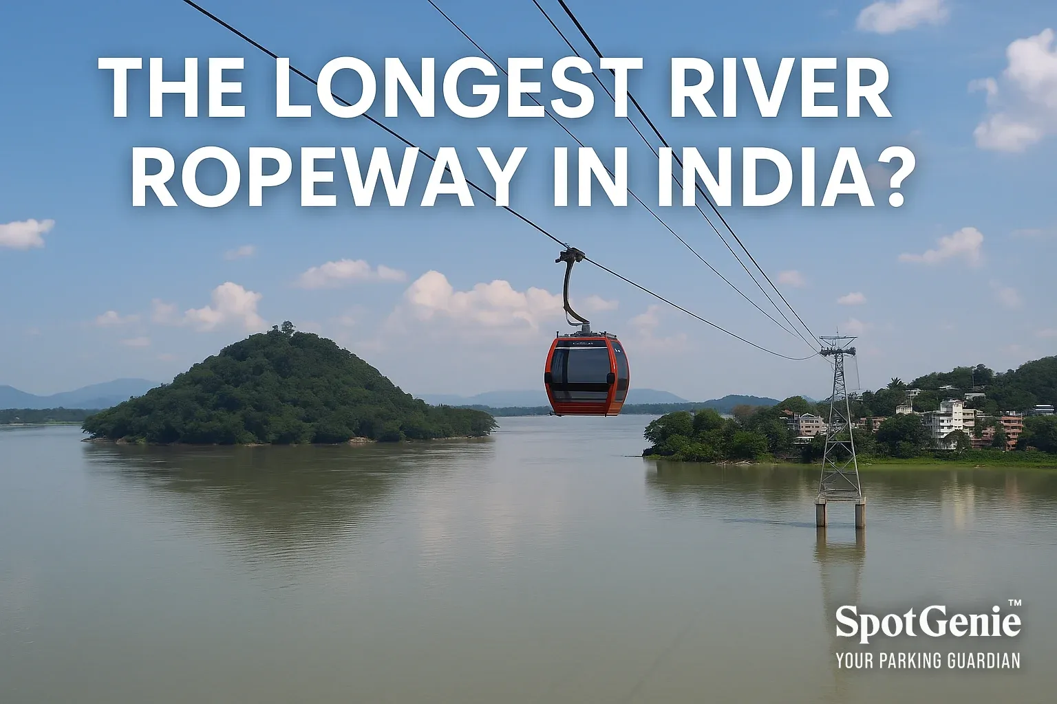 SpotGenie Fact | India’s Longest River Ropeway: Guwahati–North Guwahati Ropeway