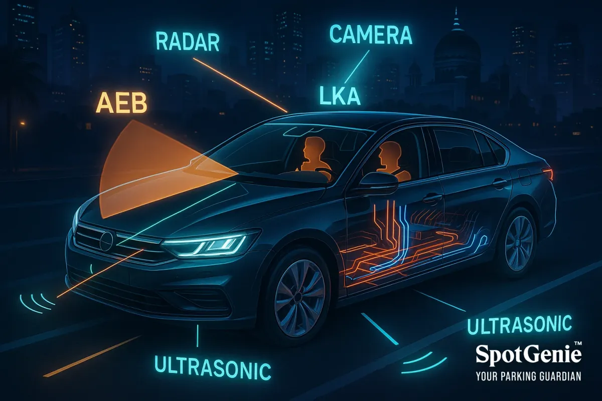 🚗 SpotGenie Gyaan: Inside ADAS, Features, Sensors & How They Work (India 2025)