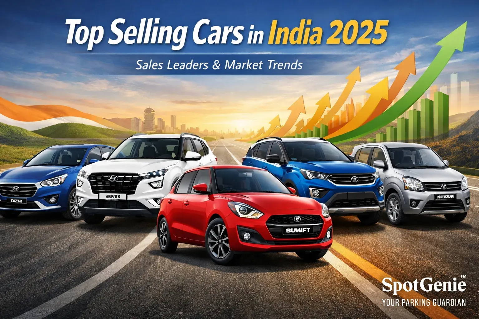🚗 SpotGenie Gyaan: Top Selling Cars in India 2025