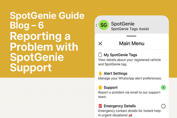 SpotGenie Guide Blog - 6: Reporting a Problem with SpotGenie Support