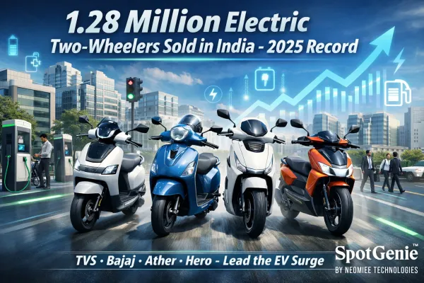 1.28M Electric Two-Wheelers Sold in India 2025